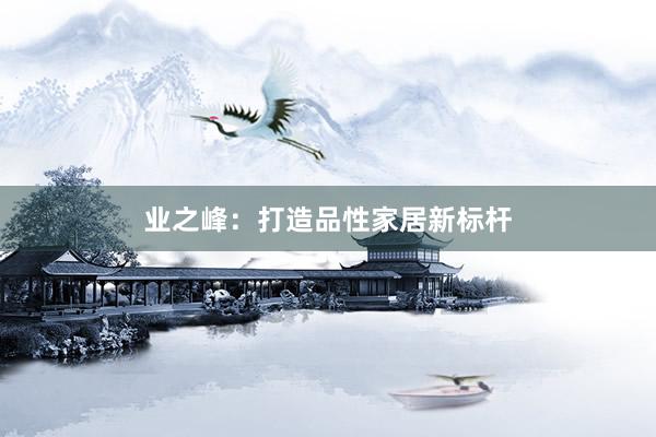 业之峰：打造品性家居新标杆