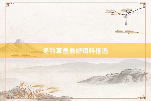 冬钓草鱼最好饵料推选